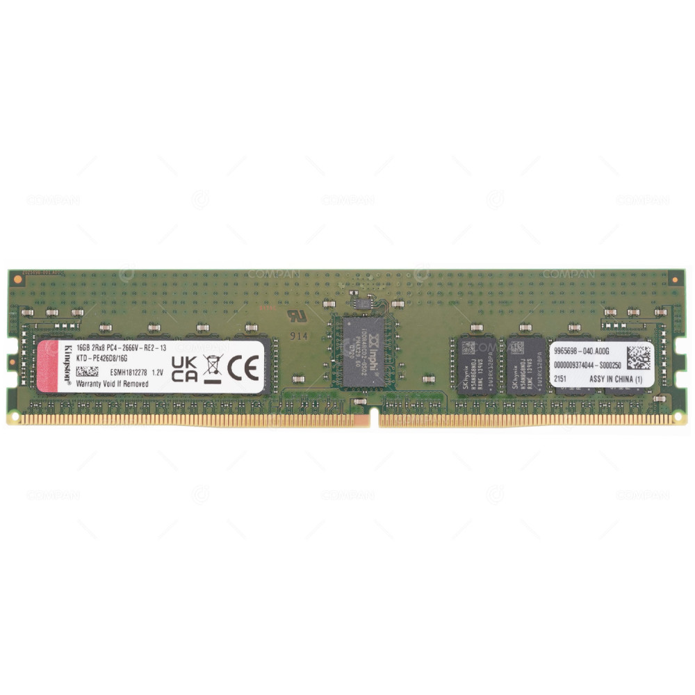 KTD-PE426D8-16G  KINGSTON MEMORY 16GB 2RX8 PC4 21300 DDR4 2666